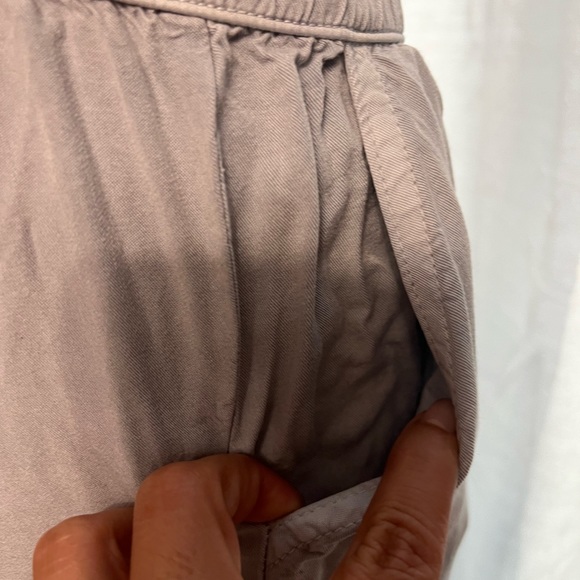 mod o doc Women’s Size XS TENCEL Blue CROPPED Pants Wide Leg W/slit Either Side - Picture 3 of 13